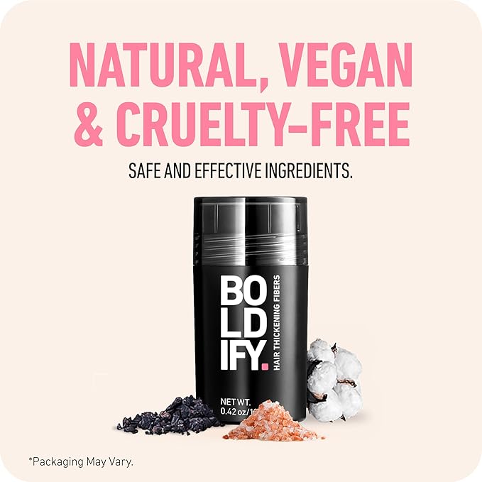 BOLDIFY Hair Fibers (56g) - Fill In Thinning and Fine Hair for an Instantly Fuller, Thicker Look - 14 Shades for Women & Men - Gray