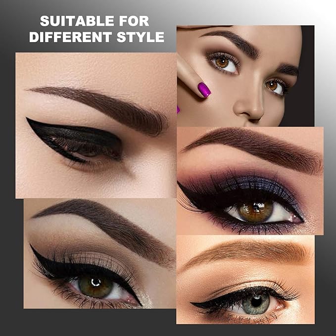 Eyebrow Pen Waterproof, Liquid Eyebrow Pencil with a Micro-Fork Tip Applicator Creates Natural Looking Brows Effortlessly, Black