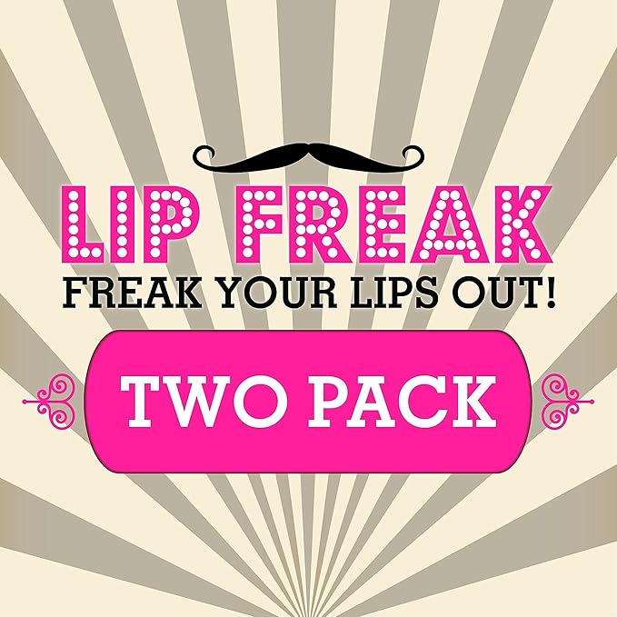 Doctor Lip Bang's BUZZING Lip Balm | Lip Freak | 100% All Natural | Cruelty Free | Sweet Villain | 2 Pack