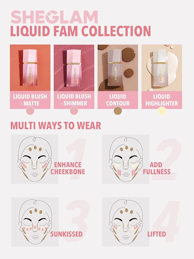 SHEGLAM Color Bloom Liquid Blush-Candy Apple