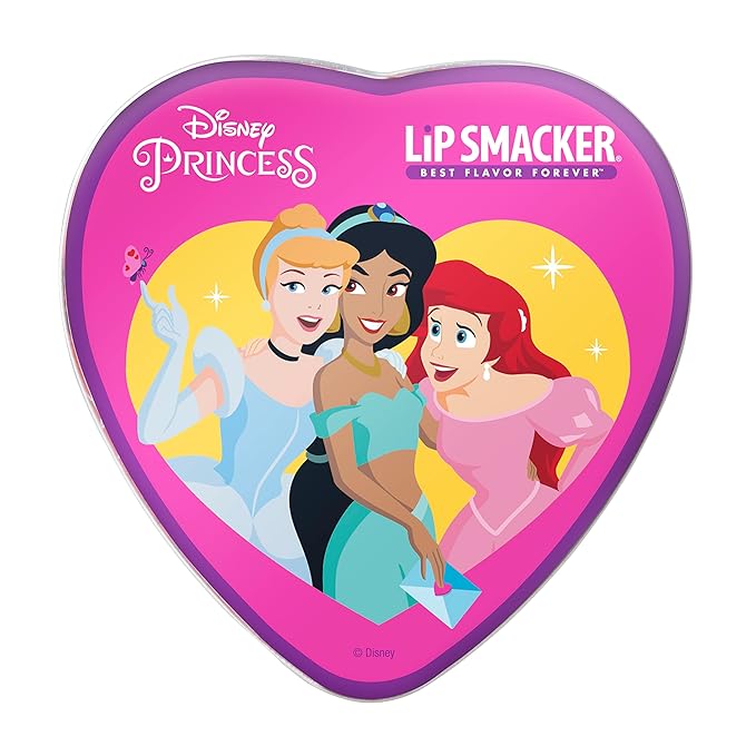 Lip Smacker Valentine's Day Collection Disney Princess Lip Balm Tin (Pack of 2)