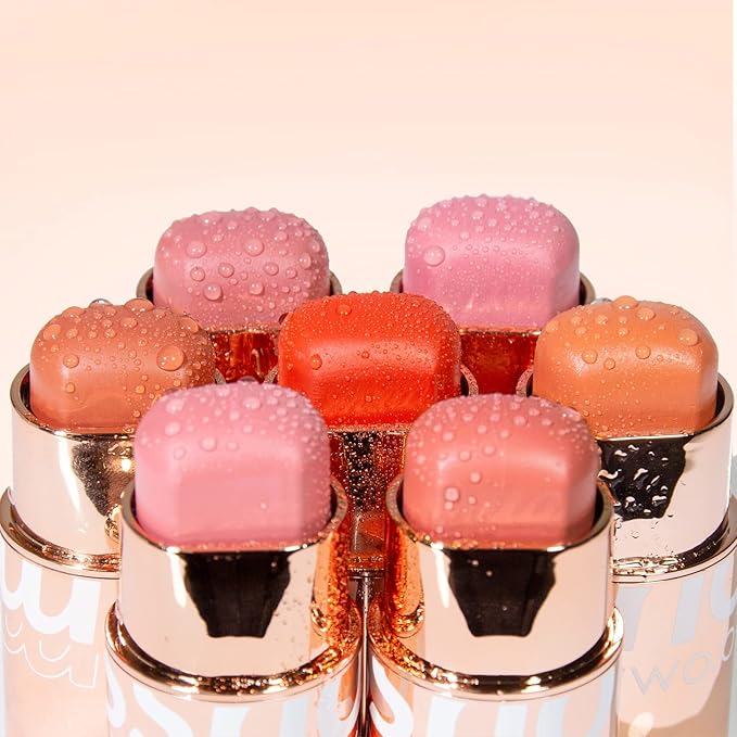 Blush Stick for Cheeks Makeup,Waterproof Cream Blush Face Stick Multi-Use Lip and Cheek Tint,Matte Finish Lightweight Easy to Blend Natural Cream Blusher Makeup for All Skin Tones-Orange