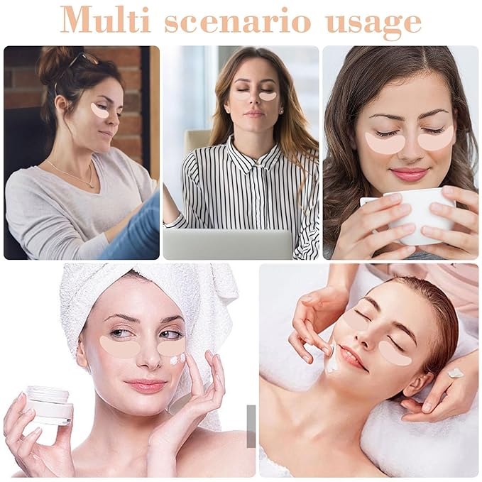 Under Eye Patches -2 Pairs Reusable Silicone Eye Patches to Boost Hydration, For Dark Circles, Plump Fine Lines & Wrinkles, with Tin Case
