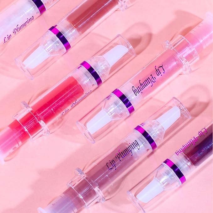 Lip Plumper Booster,Plumping Lip Gloss Spicy Lifter Shimmer Oil Hydrating High-Shine Volumizes Fuller Lip Glass Mirror Glaze Plump and Pout Lip Plumper Nourishing for Women Girls Makeup#4