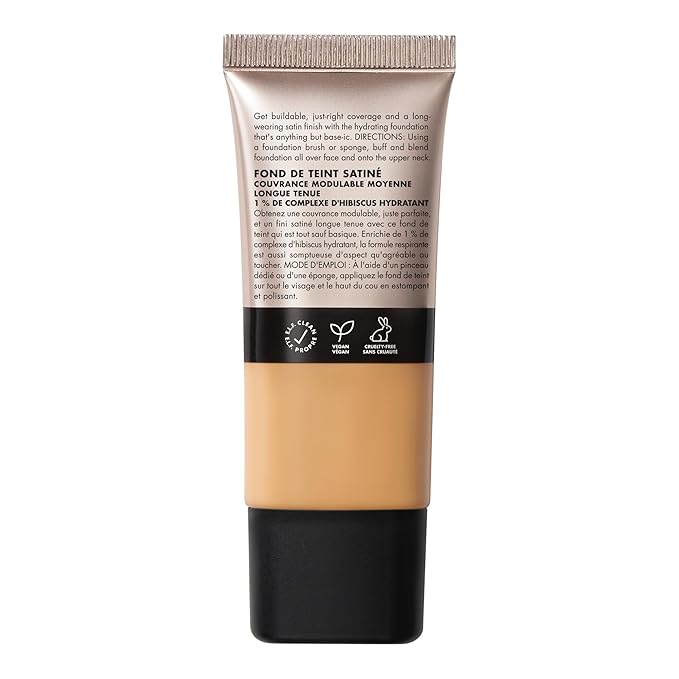 e.l.f. Soft Glam Foundation, Medium Coverage, Long-Lasting & Buildable Foundation For A Smooth, Satin Finish, Vegan & Cruelty-Free, 30 Medium Warm