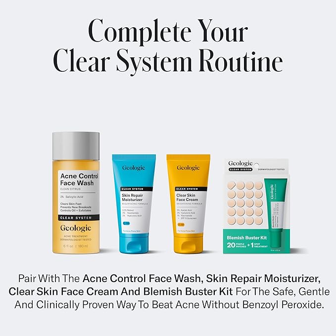 Geologie Acne Control Body Wash | Fresh Eucalyptus | 2% Salicylic Acid + 1.5% Glycolic Acid | Clears Body Acne & Prevents Breakouts | For Men & Women | No Benzoyl Peroxide | 8.4 oz