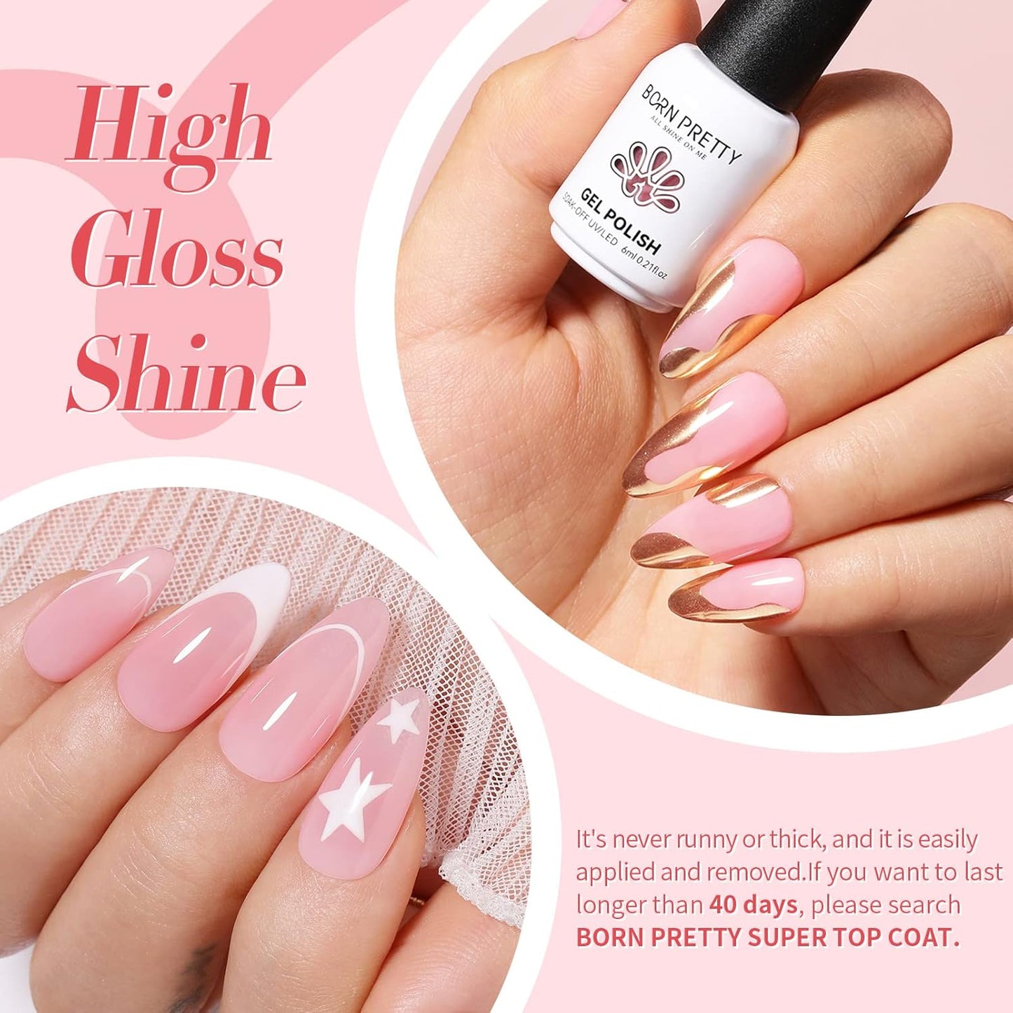 Born Pretty 28Pcs Jelly Gel Nail Polish Kit With U V Light 48W Nail Lamp 12 Colors Jelly Pink Nude Neutral Gel Polish Set with Base/Top Coat Manicure All-In-One Nail Gel Kit Ideal Gifts