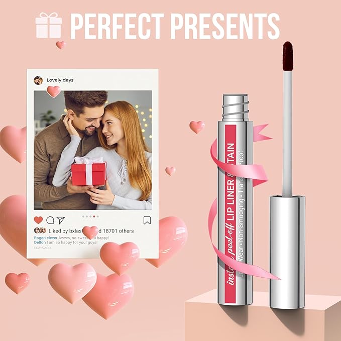 iMethod Lip Stain - Lip Liner Stain, Natural Long Lasting Lip Stain Peel Off, Waterproof Stay On All Day, Transfer-Proof, Highly Pigmented, Instant Color, Mauve