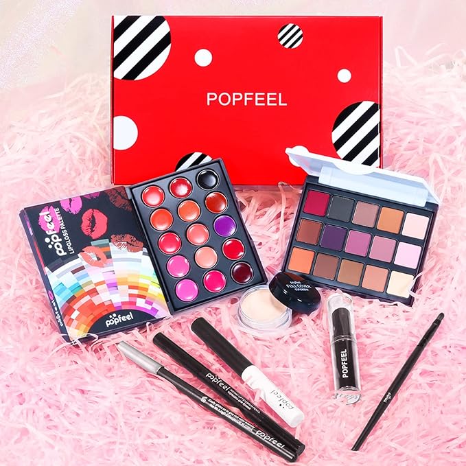 Makeup Kit for Women, All in One Makeup Gift Set for Women and Teen Girl, Full Makeup Kit with Lipgloss Eyeshadow Palette Concealer Stick Mascara Eyeliner Pencil Eye Shadow Brush