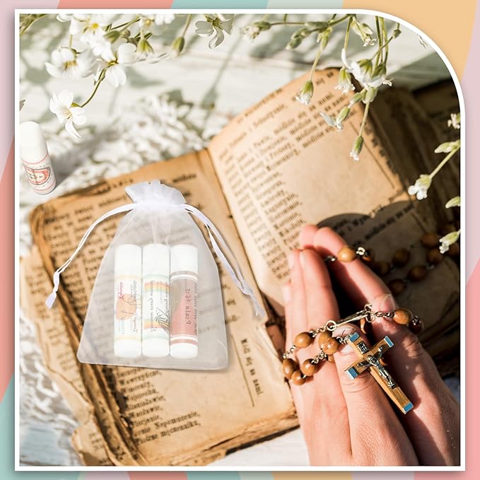 50 Pack Lip Balm Religious for Women Boho Christian Lip Balm with Scripture Bulk Lipsticks Gifts Faith Bible Verse Scripture Inspirational Gift Party Favors Coworkers 10 Styles