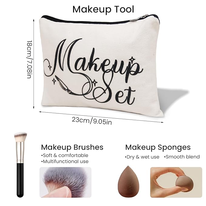 Makeup Kit for Girls Teens, Travel Makeup Kit, Facial Makeup Full Kit, Makeup Present Set for Beginners & Professionals, Cosmetic Bag Include Pigmented Blendable Eyeshadow Palette, concealer