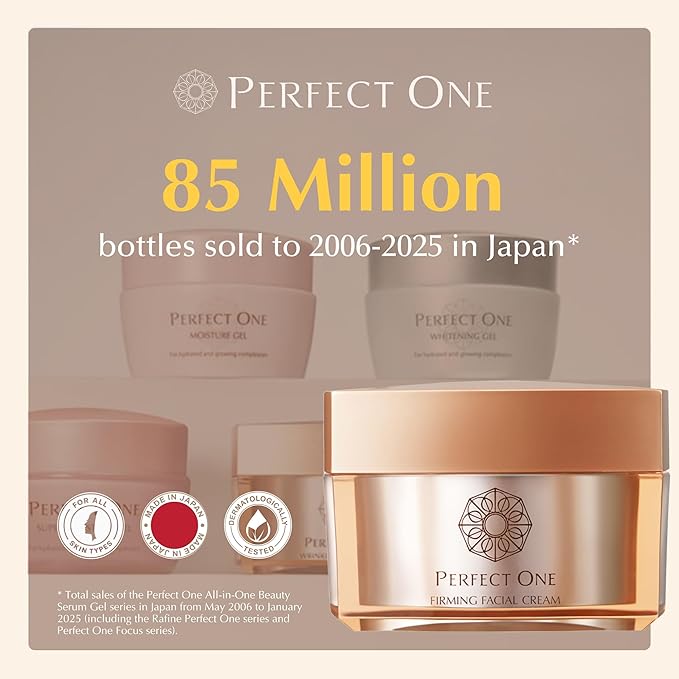 PERFECT ONE Firming Facial Cream - Helps The Skin Appear Firmer & Brighter - All-in-One Ultra Hydrating Serum, Moisturizer, & Eye Cream - With Niacinamide, Collagen, Squalane & Hyaluronic Acid, 50g