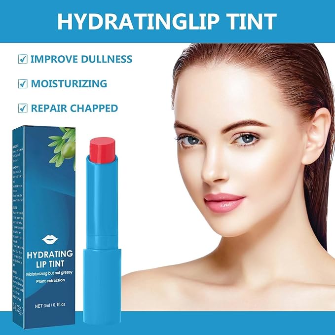 Lip Tint Hydrating,Strength Hydrating Lip Tint,Strong Moisturizing Effect Tinted Lip Balm Hydrating, Natural Ingredients Sheer Moisture Lip Tint (3PCS)