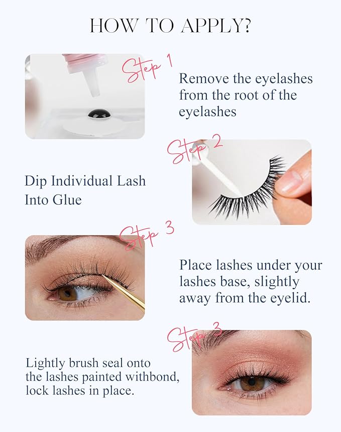 Short Lashes Natural Look Everyday Wispy Eyelashes Mink Flared Eyelashes Strip False Eye Lash Soft Clear Band 7 Pairs SF-05