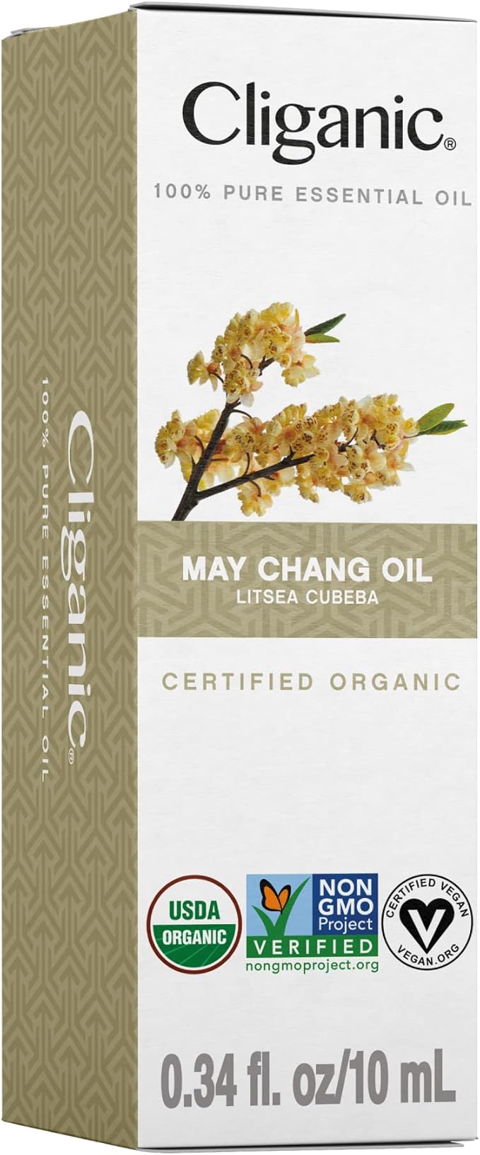 Cliganic May Chang Essential Oil, 100% Pure Natural for Aromatherapy | Non-GMO Verified