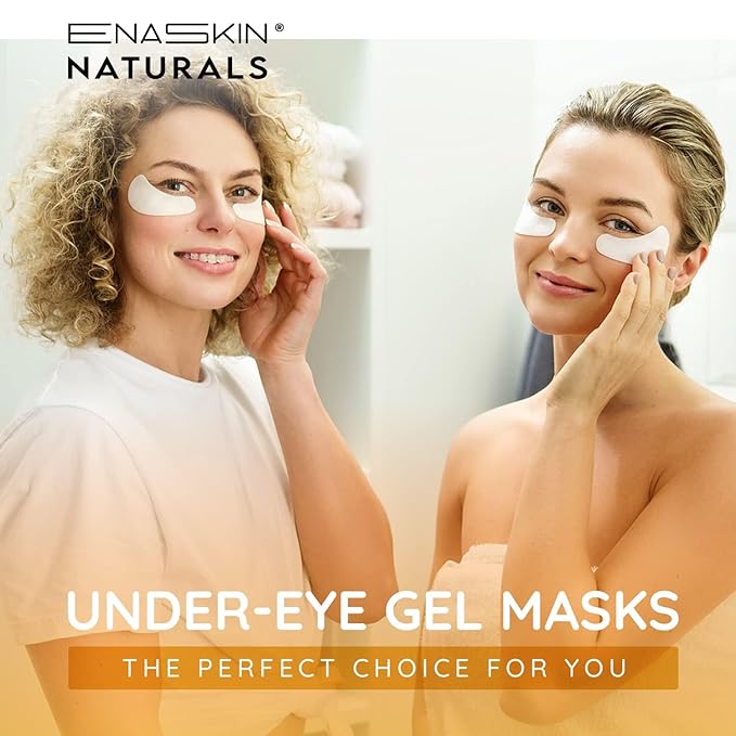Enaskin Naturals Under Eye Patches for Dark Circles: Premium Gels Pads - Reduce Eye Bags, Wrinkles & Puffy - Skin Treatment Advanced Mask - Anti Aging & Face Moisturizer For Women, 10 Pairs (Black)