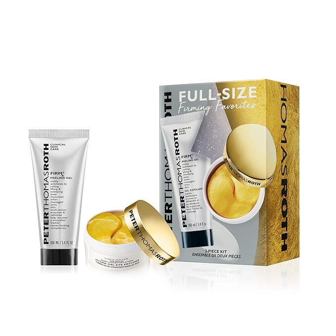 Peter Thomas Roth | Full-Size Firming Favorites 2-Piece Kit | Bestselling Peeling Gel For Face and Gold Eye Patches For Wrinkles, 2 ct.