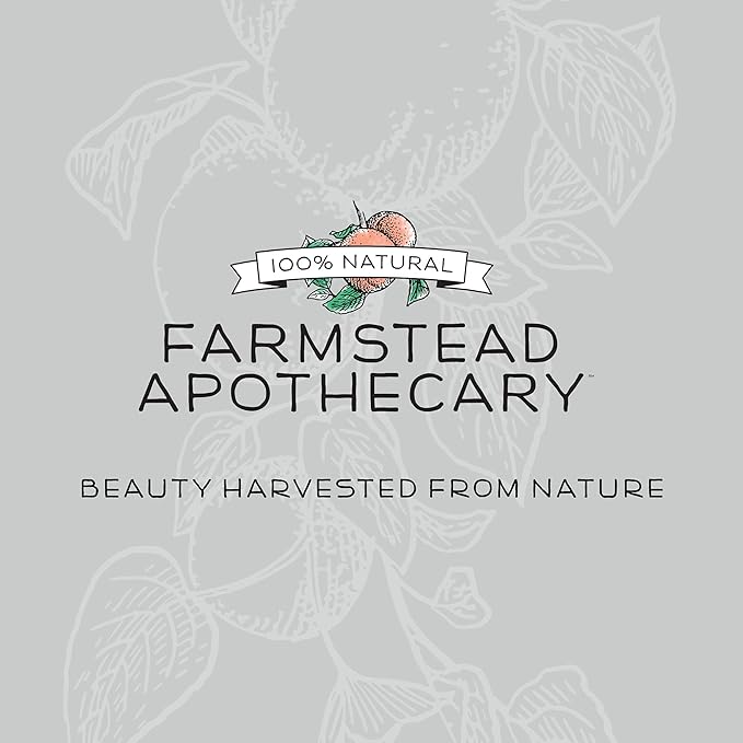 Farmstead Apothecary 100% Natural Lip Balm with Organic Beeswax, Organic Shea Butter & Organic Coconut Oil, Pear & Almond 0.25 oz