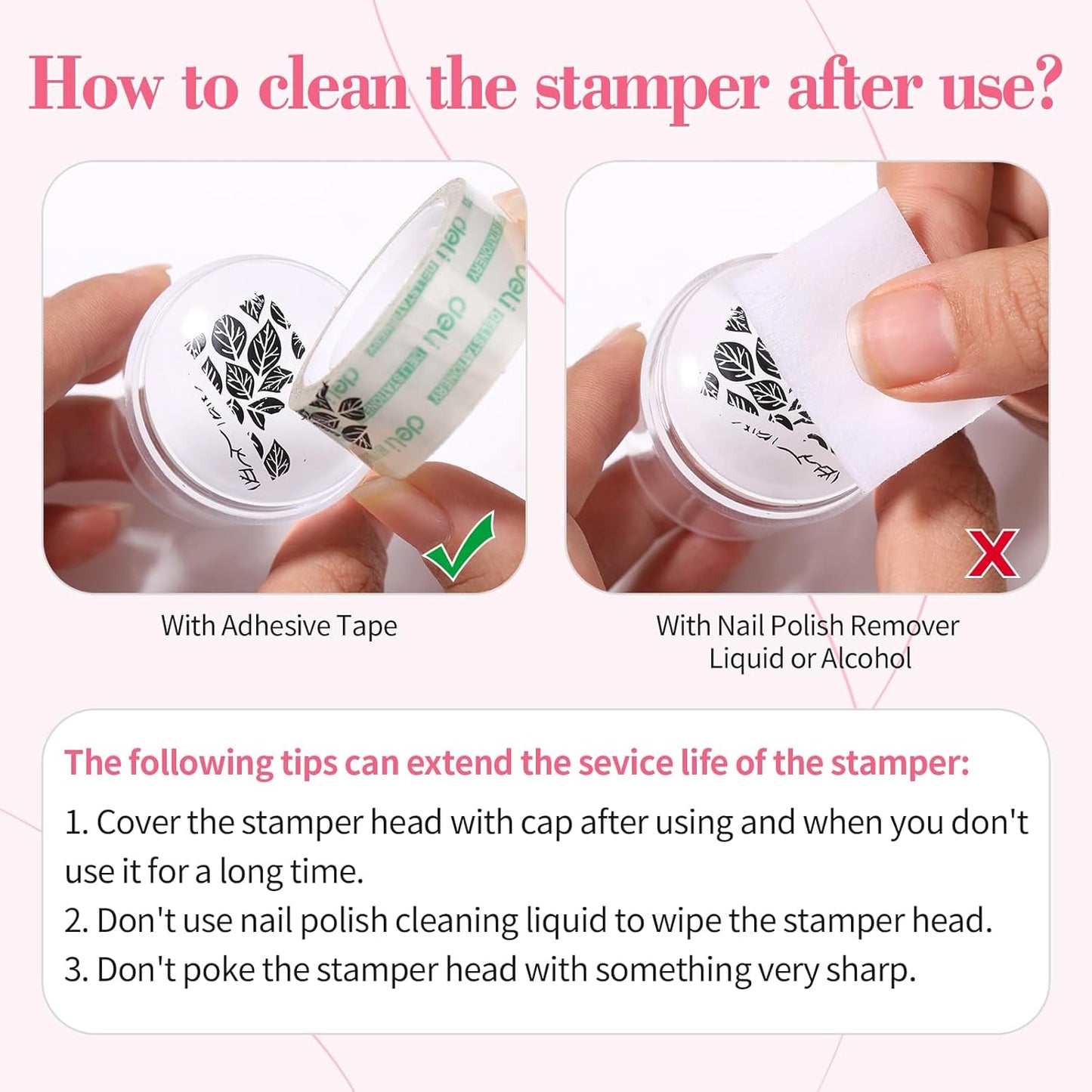 Born Pretty French Manicure Kit, Nail Stamper and 2Pcs Gel Nail Polish, Include Jelly Milky Pink White Colors for French Tip, U V Light Cure