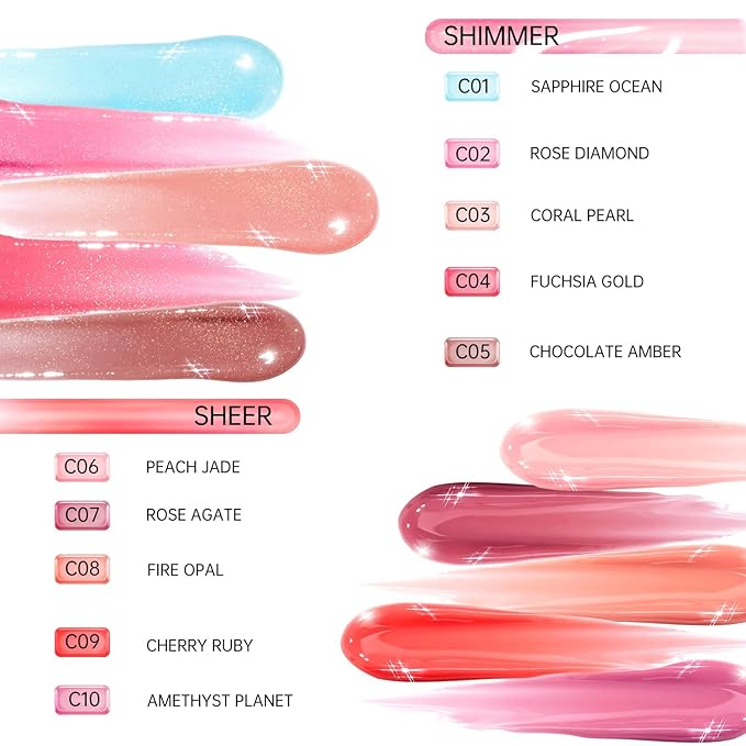 Catkin Lip Plumper Gloss, Tinted Lip Serum with Hyaluronic Acid & Jojoba Oil, Non-sticky Volumizing Hydrating Formula for a High Shine Maximum 3D Look, Plump & Soft Lips 0.12 Fl Oz - C09 Cherry Ruby