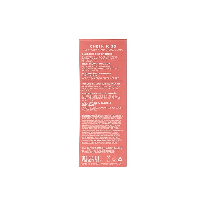 Milani Cheek Kiss Liquid Blush Makeup - Blendable & Buildable, Lightweight Cheek Color (Pink Flirt)