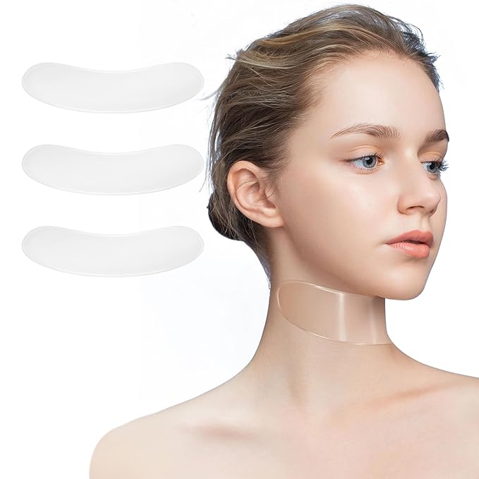 Chest Wrinkle Patches 3Pcs, Anti Wrinkle Silicone Chest Patches, Neck Wrinkles Treatment, Patches For Wrinkles Reusable Washable (Neck)