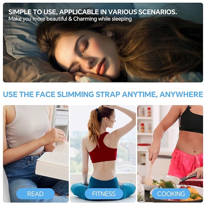 Line Lifting Mask Chin Strap for Sleeping, V Line Mask, Face Lift Prevent Sagging,Double Chin Reducer,Jawline Shaper,All-Around Coverage, Wrapping and Shaping More Comprehensively.