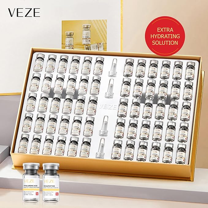 VENZEN Hexapeptide Bouncy Freeze-Fried Powder 60PCS Set Refreshing Hydration Luxury Skin Care Gift Box 60 Bottles