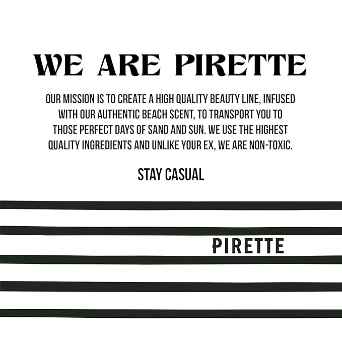 PIRETTE Dry Body Oil, Women’s Beach Inspired Hydrating Mist for Hair & Body, with Coconut Oil & Vitamin E, 4 Fl Oz