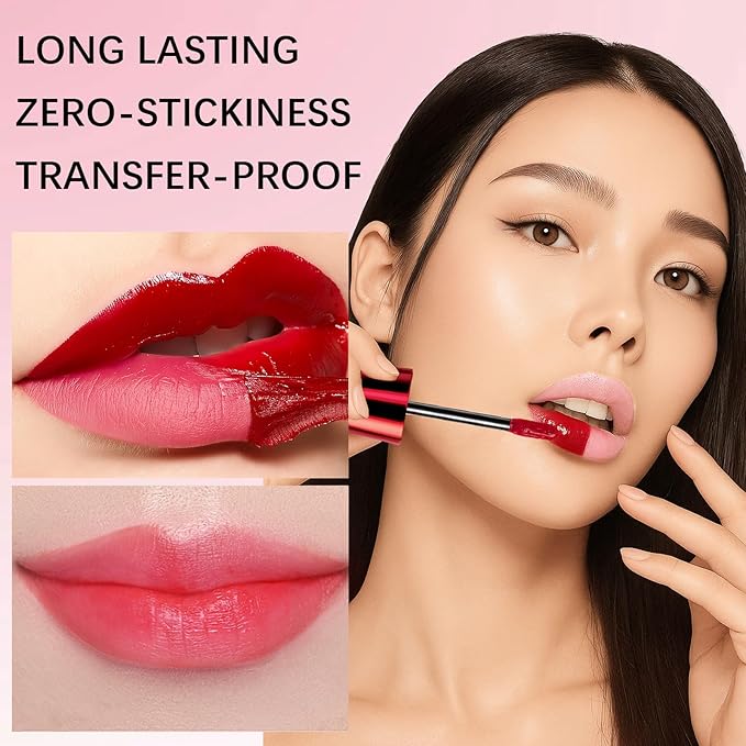 QueenDiary Lip tint Peel Off Lip Stain,Lip Stain Waterproof, Lip Tattoo Peel Off with Matte Finish, Long Lasting, Transfer-proof, Highly Pigmented Color (Romance Stain)