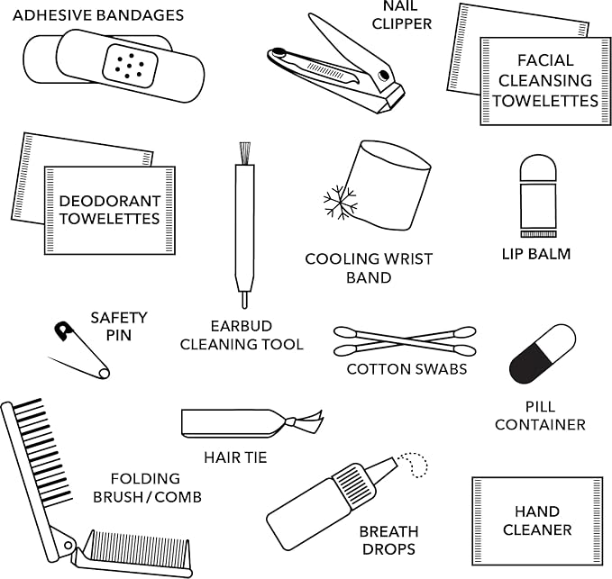 Pinch Provisions Gym Kit, includes 15 Personal Care Essentials for Wellness & Beauty, Perfect for Gifts, Gym Bags, Duffle Bags & Lockers (Poppy Red)