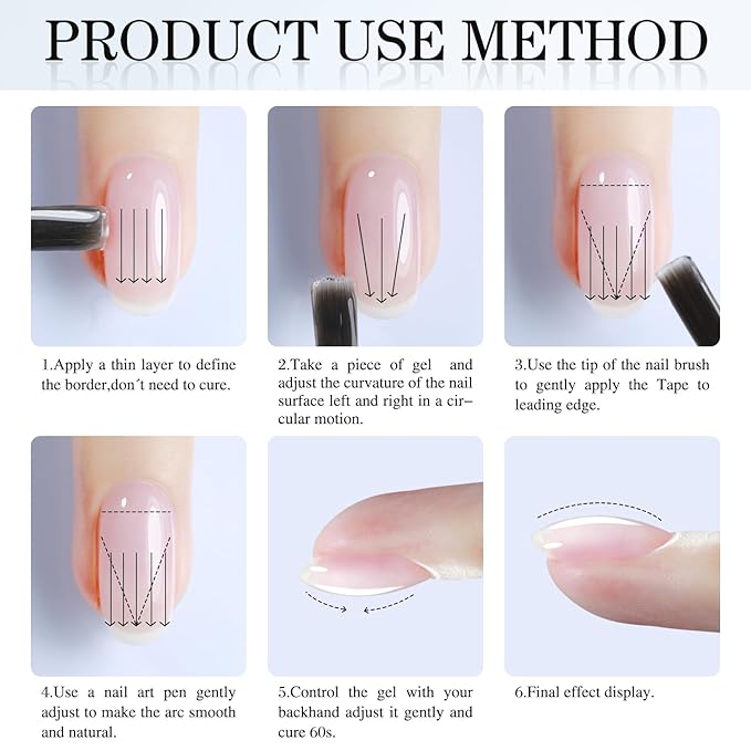 Double Rhythm Milky White Rubber Gel Nail Polish 15ml Nail Strengthener in a Bottle Nail Extension Hard Gel Soak Off Long Lasting UV Gel (Jelly White 8 in 1-2)