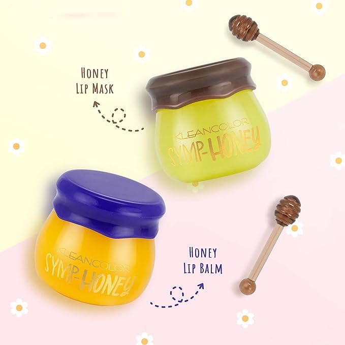 LIP CARE SET SYMP-HONEY HONEY LIP BALM & LIP MASK with HONEY DIPPERS