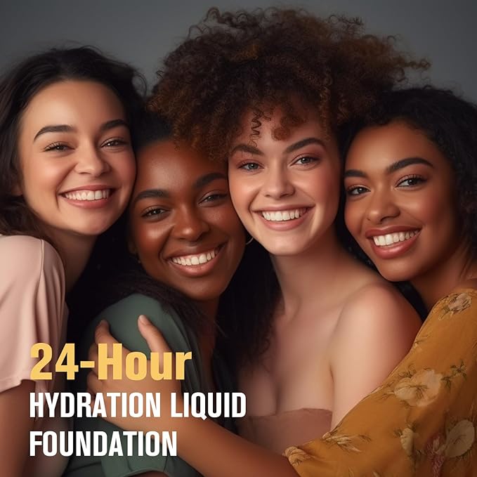 UCANBE Matte Liquid Foundation Makeup, Medium to Full Coverage Waterproof Longwear Serum Cream Foundation for Combination & Oily Mature Skin, Lightweight Hydrating Nourishing, Classic Ivory, 1 fl. oz.