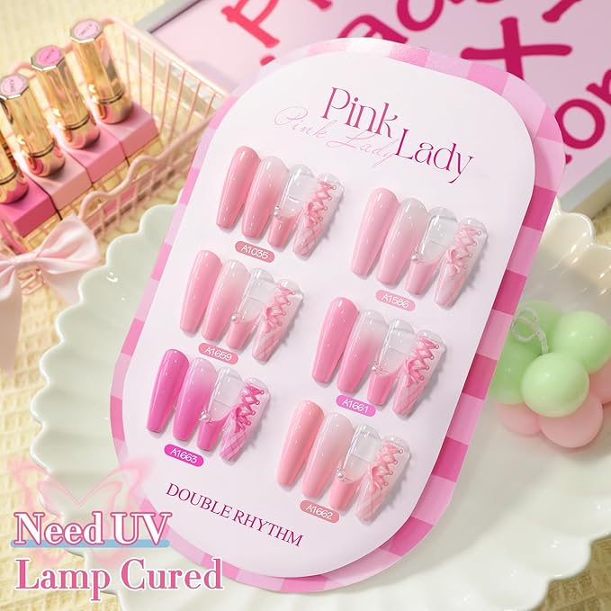 Double Rhythm 6 Pcs 15 ML Gel Polish Set Same Color Same Bottle Soak Off Gel Polish Kit Nail Art Manicure Salon DIY at Home for Women (Neutral Skin Pink Nude Beige -T6-53)