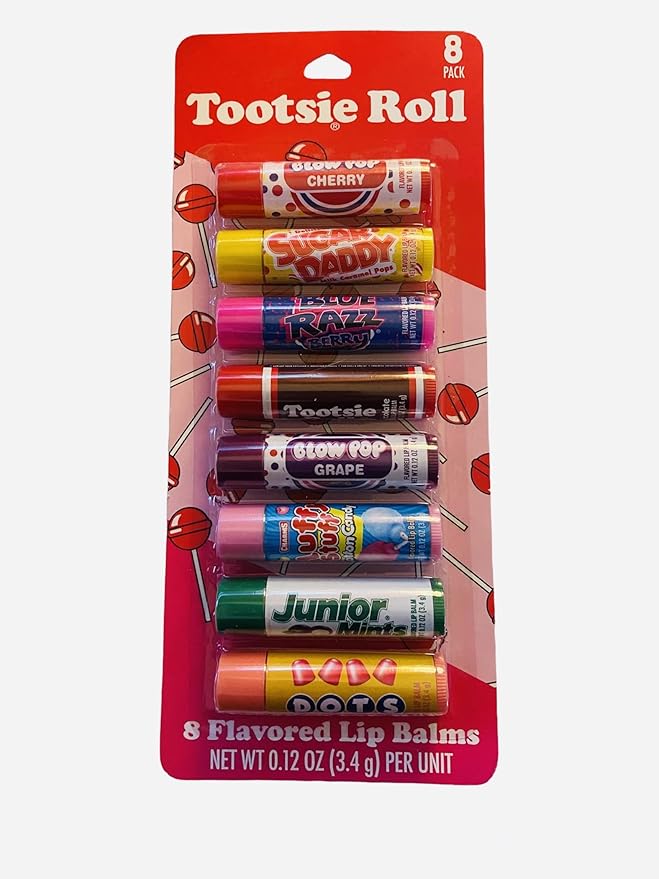 Taste Beauty 8PC Tootsie Roll Flavored Lip Balms