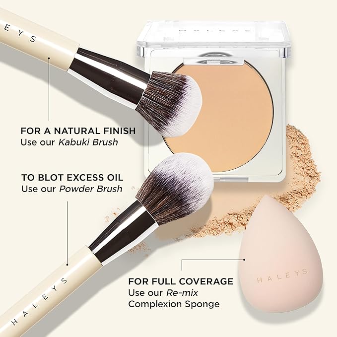 HALEYS Re-cover Pressed Powder Foundation Makeup (4.25) - Buildable Medium-to-Full Coverage, Oil Control & All-Day Comfortable Wear - Versatile Powder That Conceals Imperfections