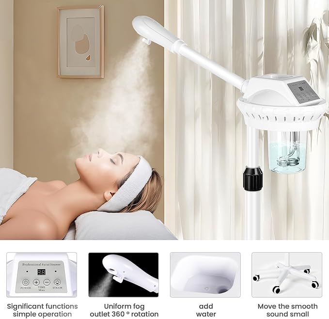 face Steamer Clean Skin Firming Pores and Moisturizing Suitable for a Beauty, Spa, at Home