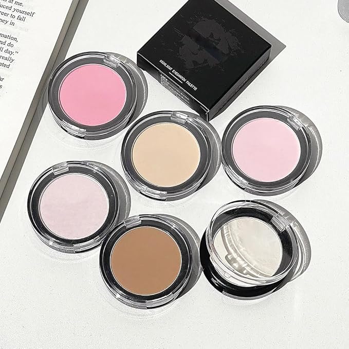 Monochrome Matte Eyeshadow Makeup Palette, Highly Pigmented Peach Pink Eyeshadow Palette, Matte Pressed Powder Eye shadow Makeup, Single Vegan Eye Shadow, Daily Evening Women Girls Eyeshadow Gift 02