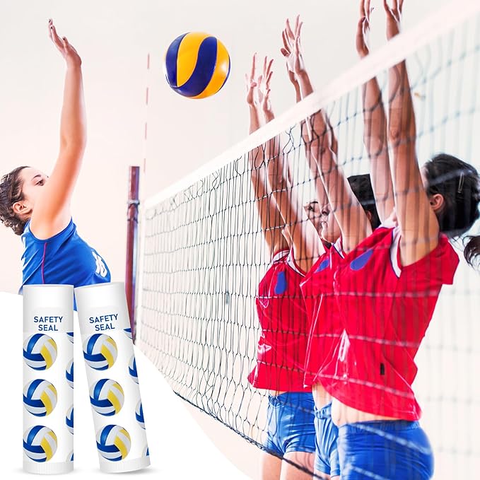 DMSKY 60 Pcs Volleyball Lip Balm Bulk, Volleyball Party Favors for Team Volleyball Gifts for Players Teen Girls Boys Sports Party Supplies