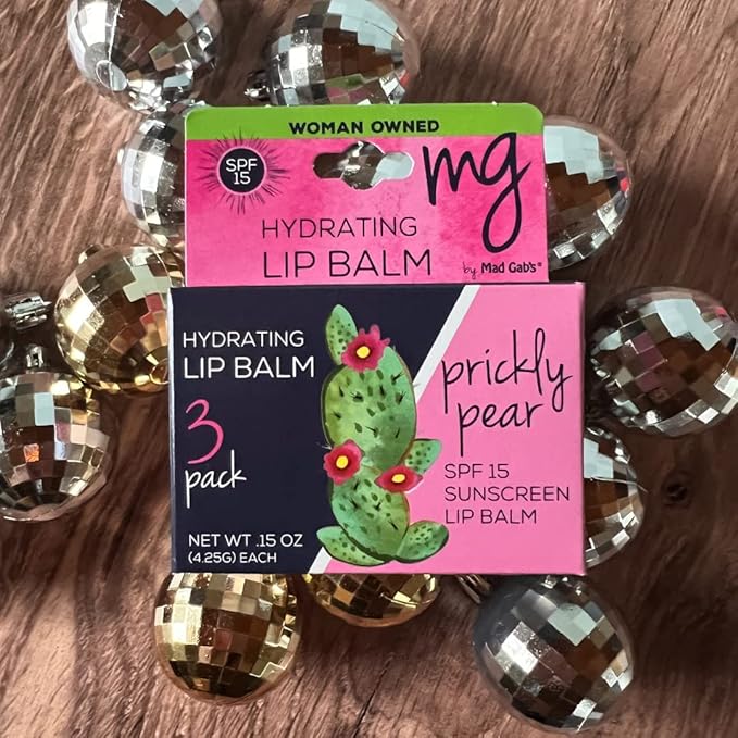 MG Signature Prickly Pear Lip Balms with SPF 15 (Pack of 3)