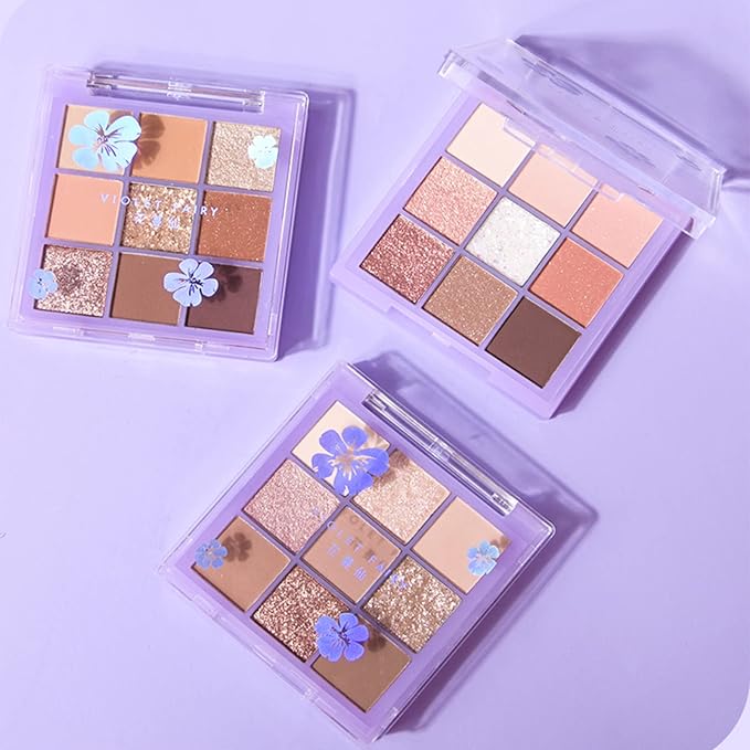 Violet Fairy 9 Color Eyeshadow Palette, Warm Neutrals (03)