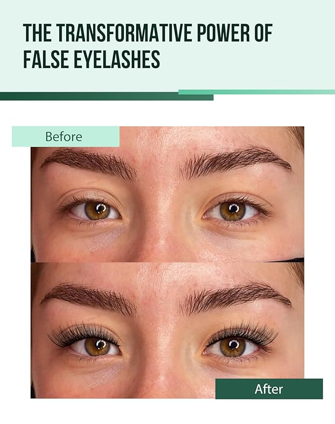 Cat Eye Lashes Soft Mink False Eyelashes Natural False Lashes Wispy Fake Lashes C Curl Faux Mink Lashes Fluffy False Lashes Pack 17MM