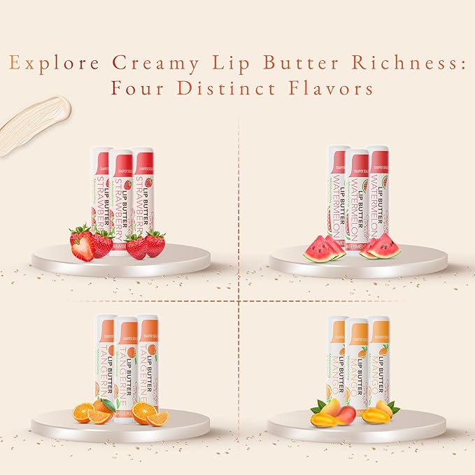 CHAP-LIP Original Lip Balm Hydrating Bulk Chap Stick with Fruit Flavors, Coconut Oil, and Cocoa Butter - Lip Therapy Pack for Men and Women - Gift Set Made in the USA, 60 Pack