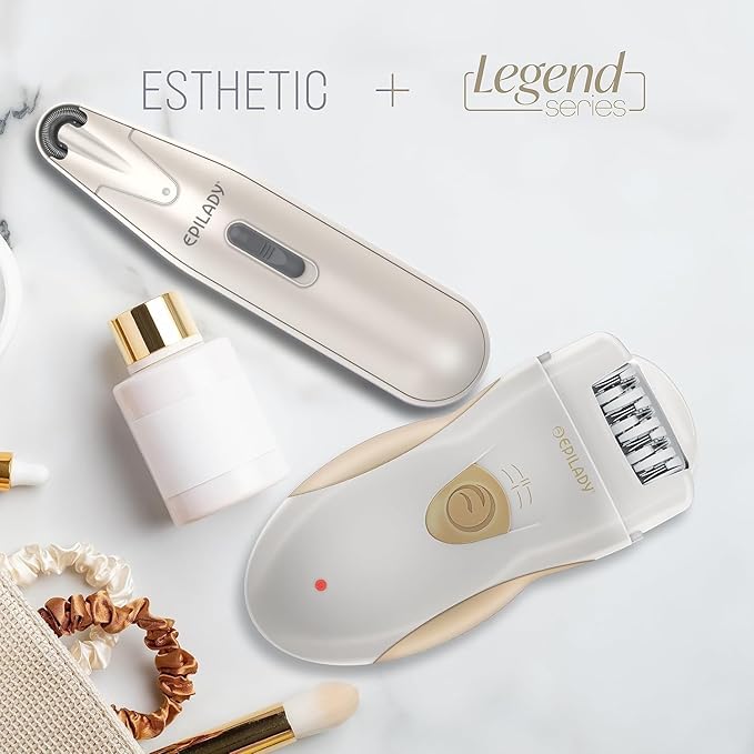 Epilady Epilator Bundle, Full Body + Facial Epilator Combo: Legend 5 Full Body Epilators & Epilady Esthetic Facial Hair Removal Device Epilators for Women Hair Removal