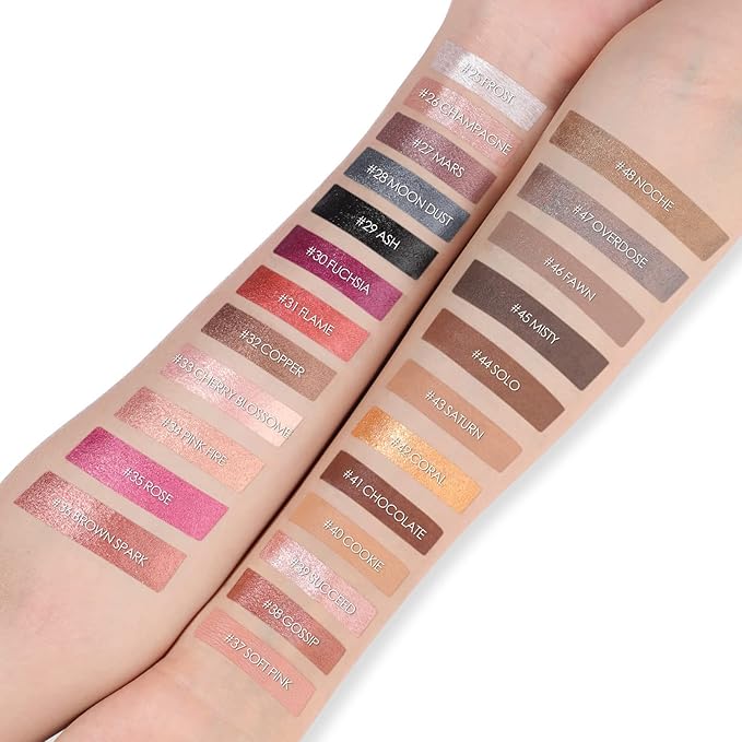 FOCALLURE Shimmer and Matte Cream Eyeshadow Stick,Smooth Brilliant Eye Brightener Pencil for Women,Long Lasting Waterproof Eye Shadow and Liners Makeup,CORAL