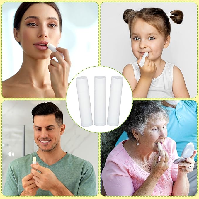 Demissle 150 Pcs Unlabeled Lip Balm Bulk Chapped Stick Blank Mini Lip Balm Gifts Moisturizing Lip Balms Favors for Women Homeless Wedding Bridal Shower Favors Baby Shower Guests Favors(Vanilla)