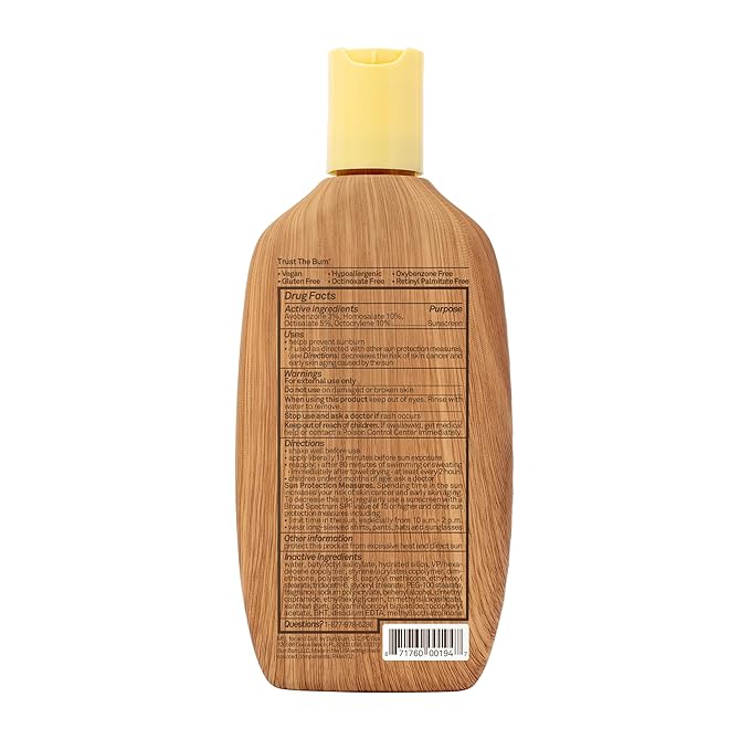 Sun Bum Original SPF 50 Sunscreen Body Lotion - Broad Spectrum Moisturizing Sunscreen with Vitamin E - Hawaii 104 Act Compliant (Made without Octinoxate & Oxybenzone) - 8 oz