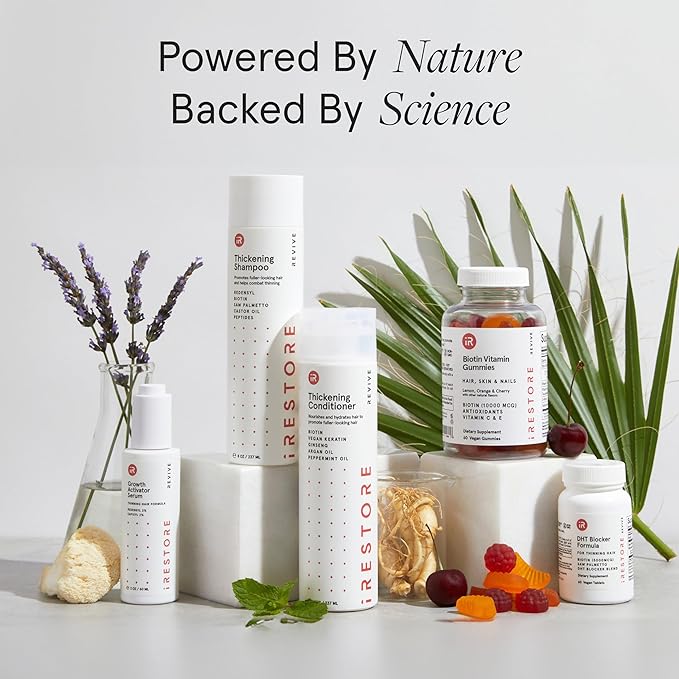 iRestore Hair Gummy Vitamins, Vegan Biotin Gummies for Hair Skin and Nails, Hair Growth Gummies for Women & Men, Biotin 10,000mcg, 3PK