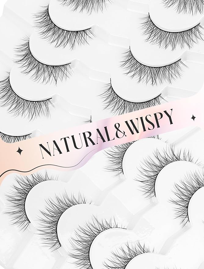 Natural Lashes Natural Eyelashes Short Eyelashes Natural Look False Eyelashes Wispy Eye Lashes Small Lashes Fake Lashes K33